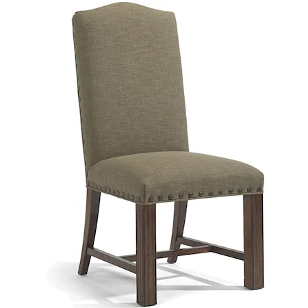 Concord Armless Camel Back Chair